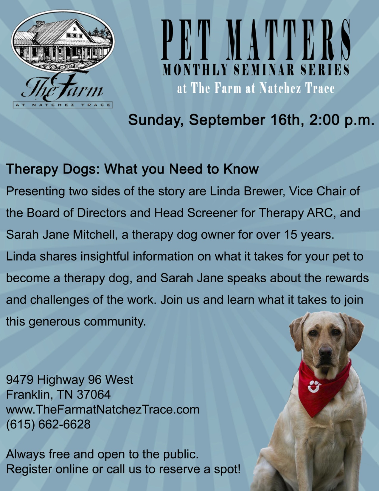 Dog Therapy: What You Need To Know - Pet Matters Seminar Series